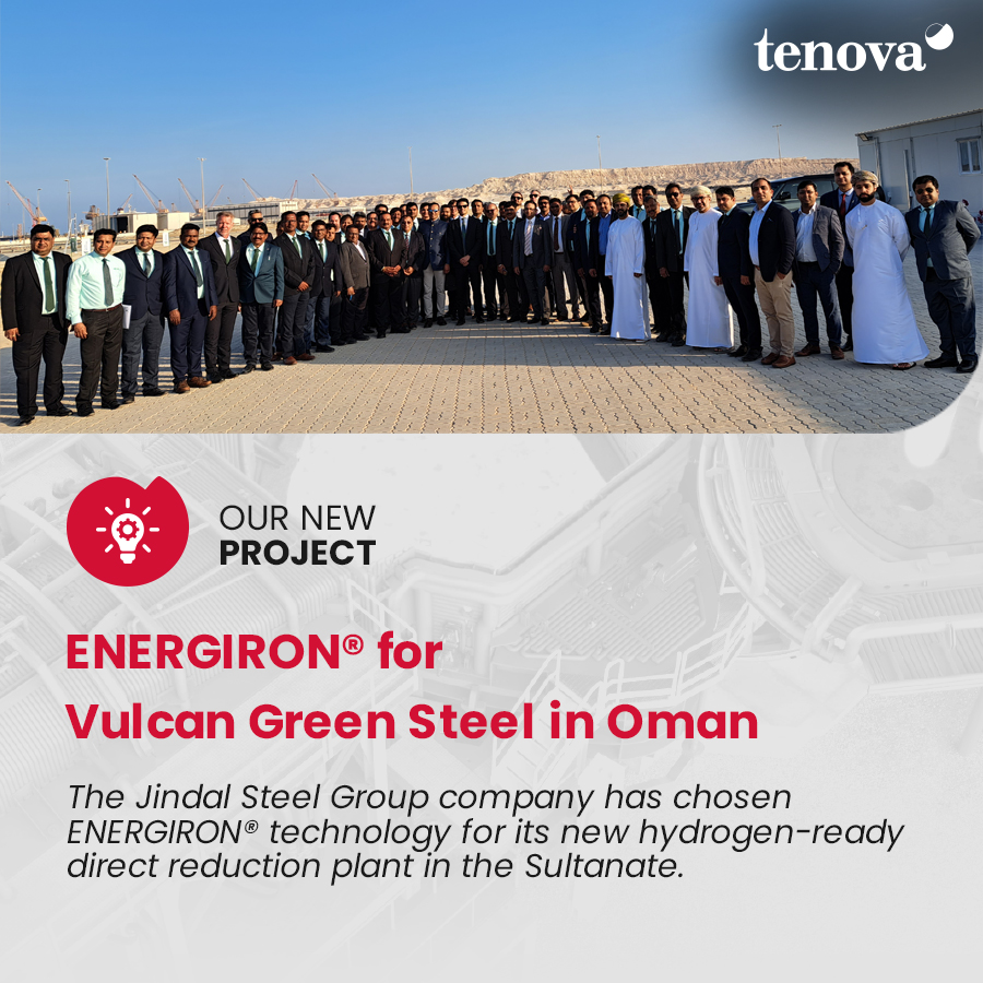 🚀Vulcan Green Steel, part of @JSPLCorporate, has chosen Tenova and Danieli’s ENERGIRON® technology for a new DRI plant in Duqm, Oman. This H2-ready solution uses natural gas as a reducing agent and is adaptable for up to 100% hydrogen use! Read more: tenova.com/newsroom/lates…