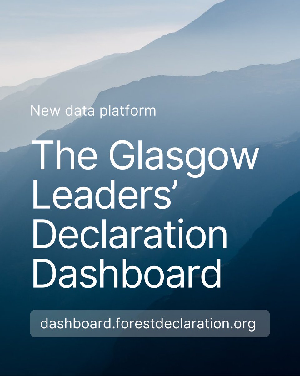 The Glasgow Leaders' Declaration Dashboard has launched! 📊 Presenting a visual display of progress against the Articles of the Glasgow Leaders' Declaration, the Dashboard draws on the findings of the Forest Declaration Assessment and #‌SystemsChangeLab.
