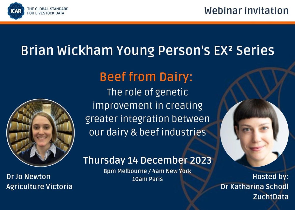 I'm doing a Free public webinar on the use of beef genetics in the dairy herd including:
📊 trends in semen use 
🔧genetic tools &amp; resources
🔁integration of beef from dairy
💡the gaps, or as see it,  collaboration opportunities
us02web.zoom.us/webinar/regist…