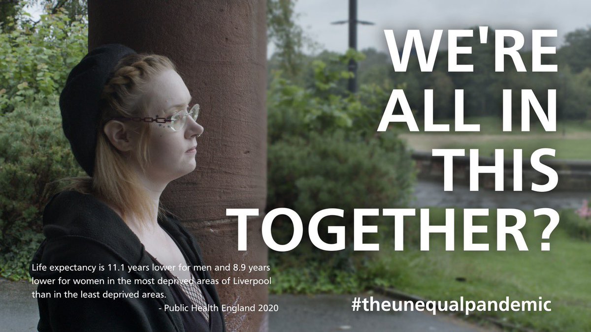 We were not all in it together Mr Johnson.
Life expectancy is 11.1 years lower for men and 8.9 years lower for women in the most deprived areas of Liverpool than in the least deprived area according to Public Health England. #theunequalpandemic
