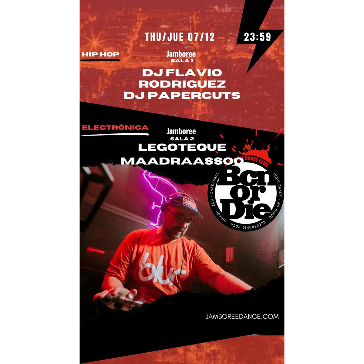 maadraassoo's tweet image. Hoy toca BCN OR Die en @ClubJamboree 2 con un Set Electrónico ANL de @maadraassoo &amp;amp; el GRAN @legoteque ! ARE U READY 2 DANCE?? 😍😍 #jaambooreeaassoo #Jamboree2 #ILoveBcn #MusicObsessions