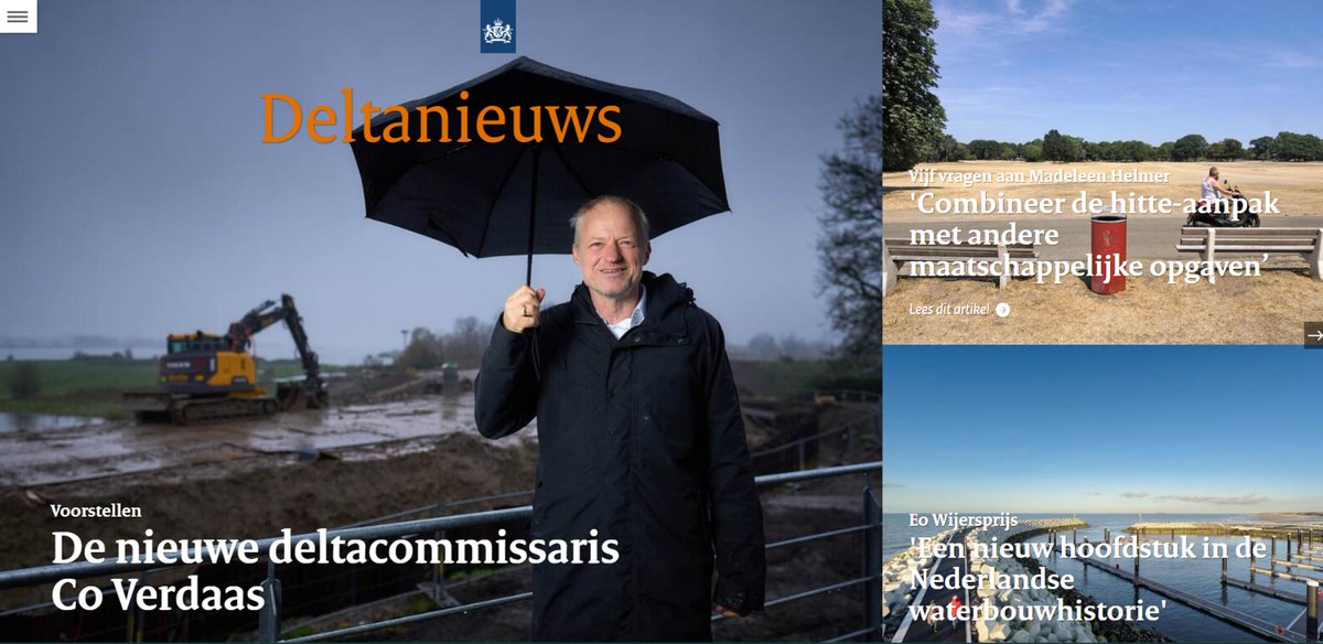 De nieuwste editie van Deltanieuws is uit! 📜  magazines.deltaprogramma.nl/deltanieuws/20…
Deltacommissaris Co Verdaas stelt zichzelf voor. Het magazine is goed gevuld.
#Deltaprogramma #deltanieuws