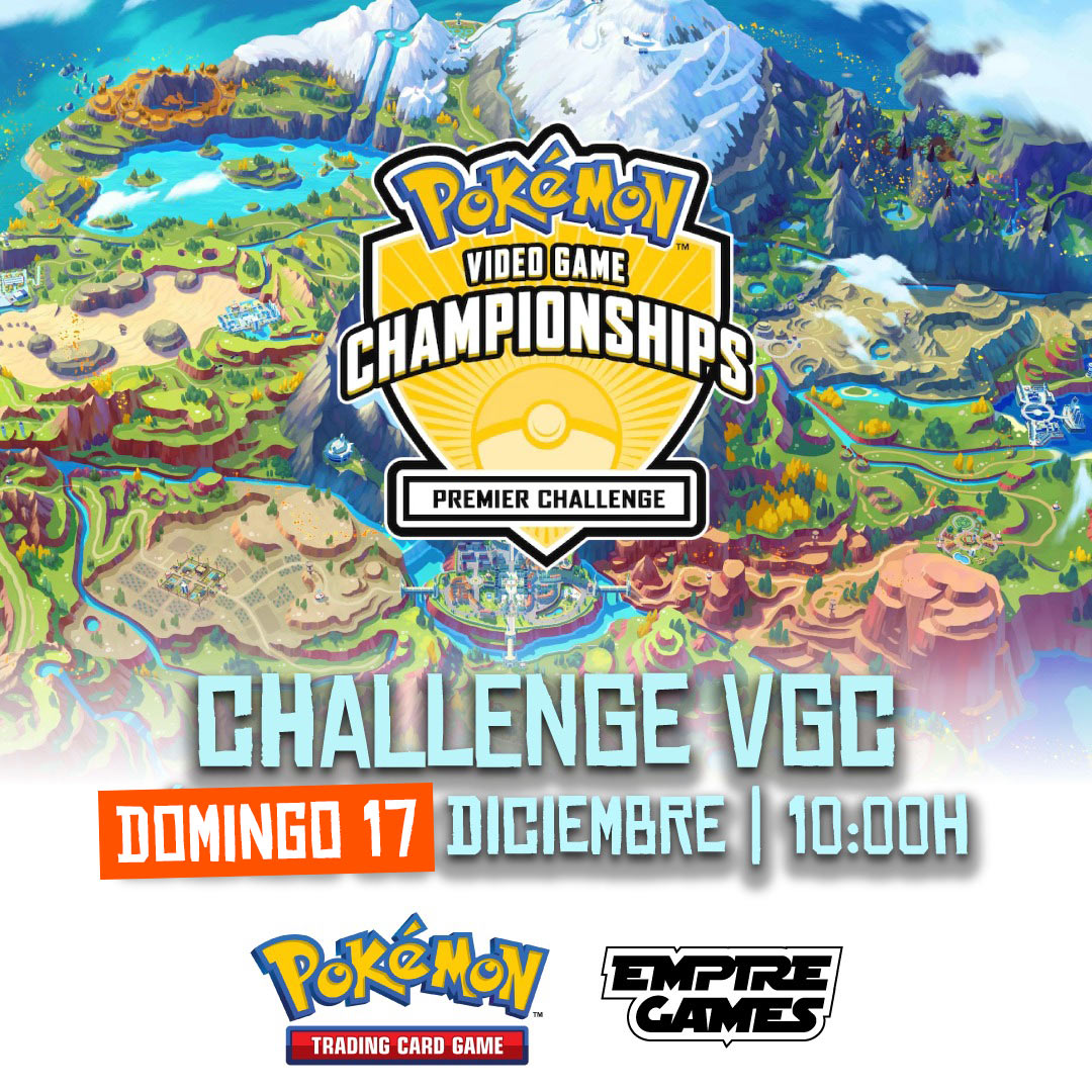 empiregames_sev's tweet photo. 💥⭕ CHALLENGE VGC

📅 Domingo 17 de diciembre
💲 Inscripción: 6€
🕙 Hora: 10:00h

🛒 ¡Reserva ya tu plaza!

#Pokemon #PokemonTCG #CardGame #PremierChallenge #ChallengeVCG #PokemonChallenge https://t.co/tvgo7lKbIv