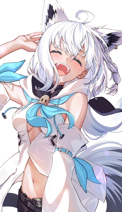 2月と11月に描いたフブキちゃんです。これからもさらにかわいいフブキちゃんを目指します!#今年もあと1ヶ月になりましたが画力がどうなったか見てみましょう 