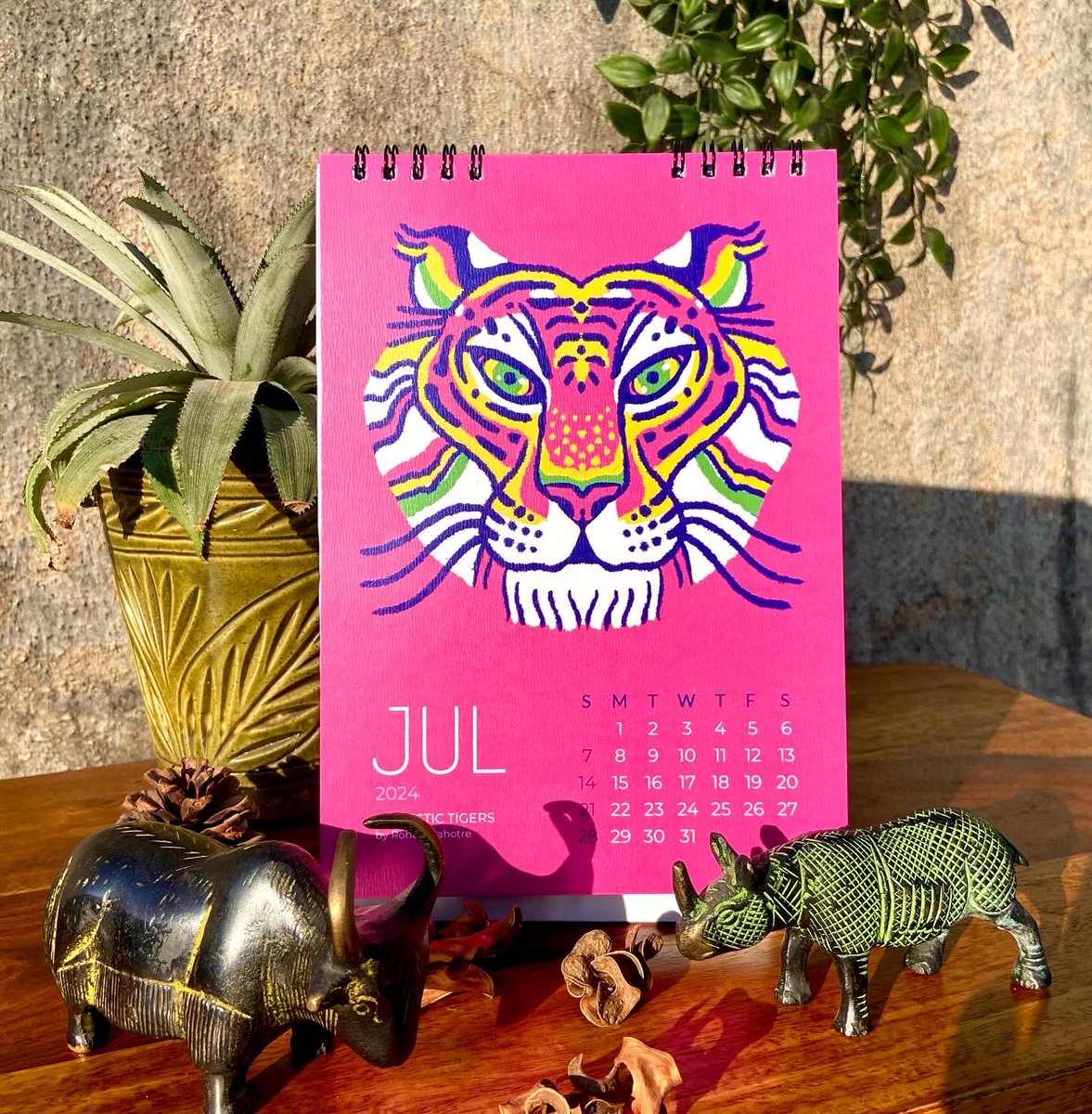 rohandahotre's tweet photo. https://t.co/24JaSpQACu

So excited to launch 2024 calendars.
#tiger #Calendar #WildlifeArt #indianshop #Christmasgifts #india #illustration #DigitalArtist https://t.co/MJkAXnH0hs