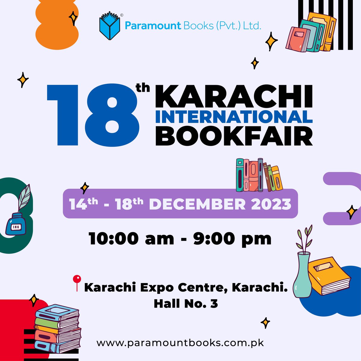 ParamountB's tweet photo. KIBF Alert ๐ข
๐ The heart of Karachi "Expo Center" awaits your book-loving presence for an unforgettable literary rendezvous.
#kibf #interntionalbookfair #karachi #booklover #paramountbooks #discounts #medicalbooks #paramountbookfair https://t.co/3Zz95Hxi51