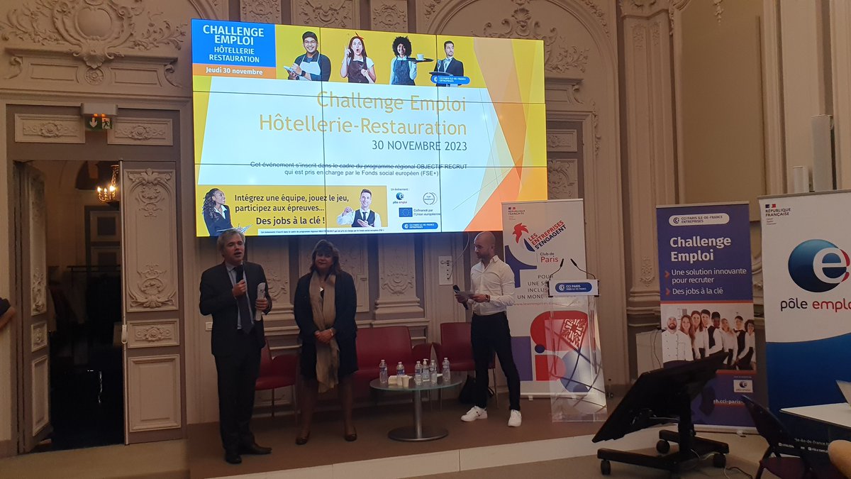 Retour sur le Challenge #emploi hôtellerie restauration, qui a eu lieu le 30/11 avec la <a href="/CCI_Paris_IdF/">CCI Paris IdF</a> 🤝

➡️70 candidats étaient présents pour rencontrer 8 établissements du secteur

Pour en savoir plus sur l'hôtellerie restauration 👉 plmpl.fr/c/TD1kg

cc @poleemploi_75