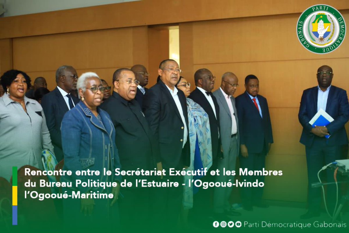#Activité Dans la suite des rencontres sectorielles, le camarade Secrétaire Général par intérim Luc OYOUBI, a présidé le mercredi 06/12/23, au siège du Parti, une rencontre avec les Membres du Bureau Politique des provinces de l’Estuaire, l’Ogooué-Ivindo et l’Ogooué-Maritime.