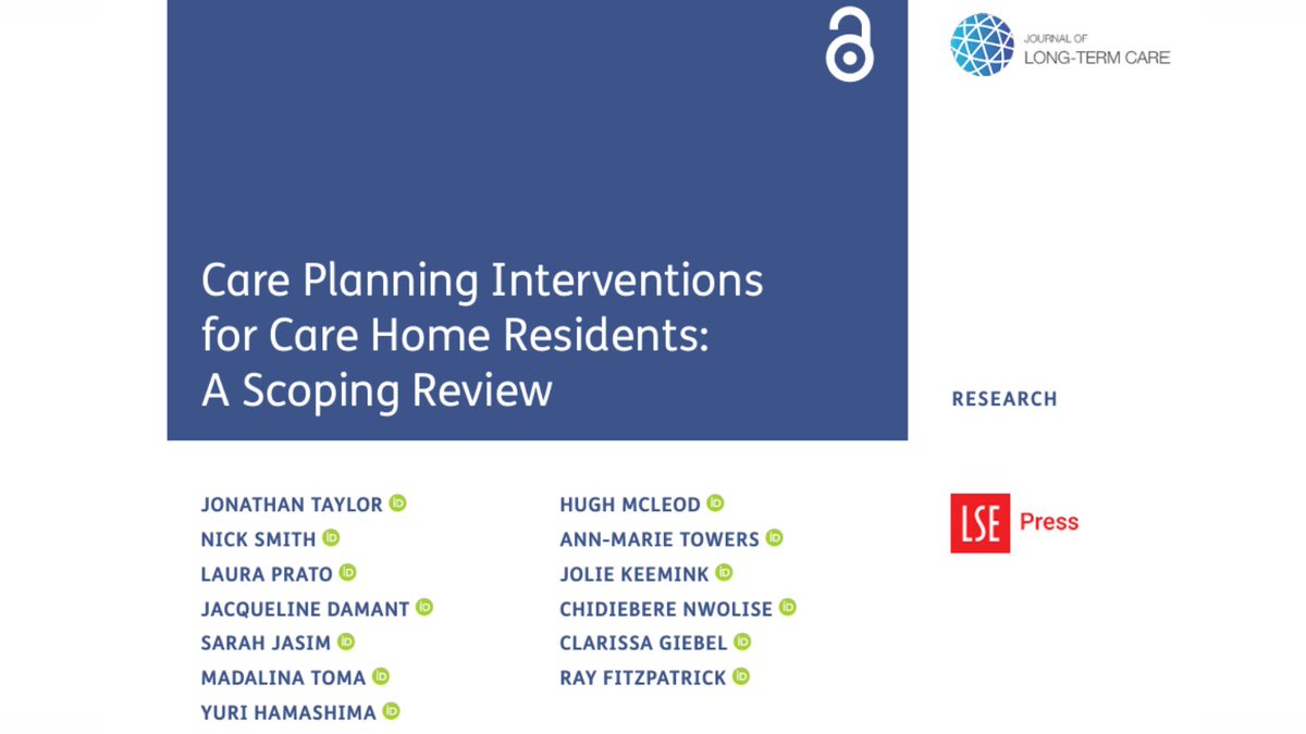 NEW ARTICLE: What are the existing studies on #CarePlanning for older people in #CareHomes? This scoping review of 112 articles finds that studies have been conducted in >25 countries.🌍 Over 90% of studies targeted staff.💼 Read more:👉journal.ilpnetwork.org/articles/10.31… @Oxford_NDPH