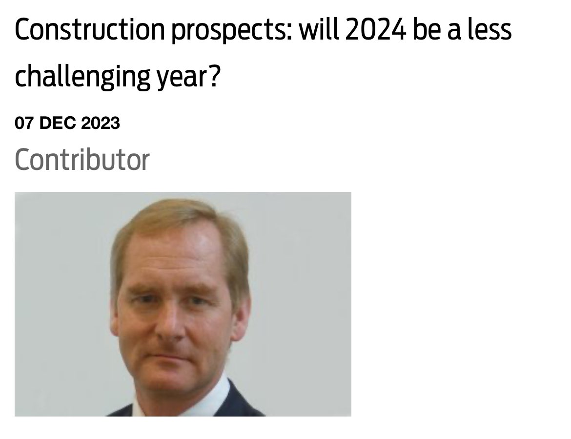 Construction prospects: will 2024 be a less challenging year?

UK construction has endured challenging economic conditions during 2023, as UK economic growth effectively stalled. 

constructionnews.co.uk/sections/cn-in…