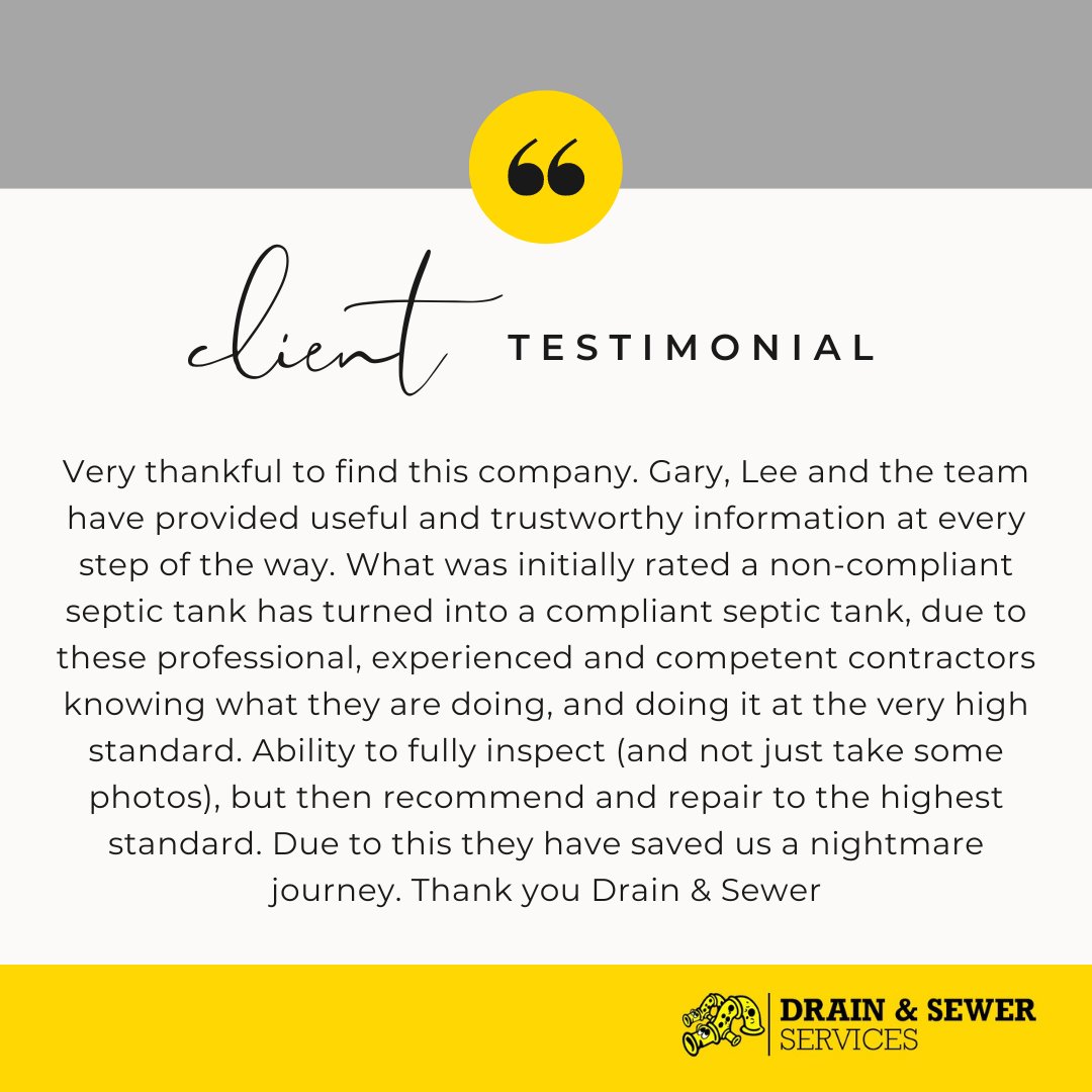 We're thrilled to share some fantastic feedback from one of our valued clients. Their experience highlights the dedication and expertise we bring to every job. 💧🛠️#

#DrainSolutions #HappyCustomers #PlumbingExperts #SewerRepair #CustomerSatisfaction #QualityService
