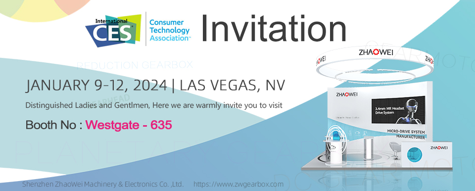 zwgearbox's tweet photo. Step into the world of innovation with ZHAOWEI Micro-drive Systems as we eagerly anticipate the grand spectacle of CES2024
 From Jan.9-12, our story unfolds at Booth No : Westgate - 635, LAS VEGAS, NV We can’t wait to share this exciting journey with you!
#CES2024 #gearmotor #IoT https://t.co/K8NFZNqJnI