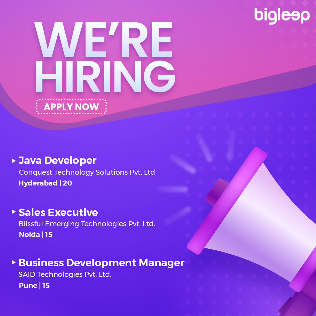 bigleep_india's tweet photo. Hi Seekers,
Register Your profile to apply for better jobs in your location.
Apply Now: https://t.co/aruxe7eOUU
#employment #jobs #hiring #job #jobsearch #recruitment #careers #PrivateJobs
#businessdevelopmentmanagerjobs #salesexecutivejobs #javadeveloperjobs https://t.co/1trgAHnM5A