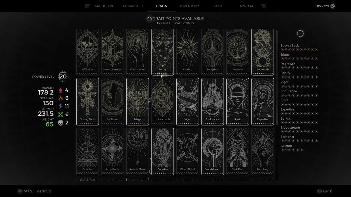 FastAsCheetah's tweet image. I have all the trait points! PS5 bug #Remnant2 #BugReport #PS5