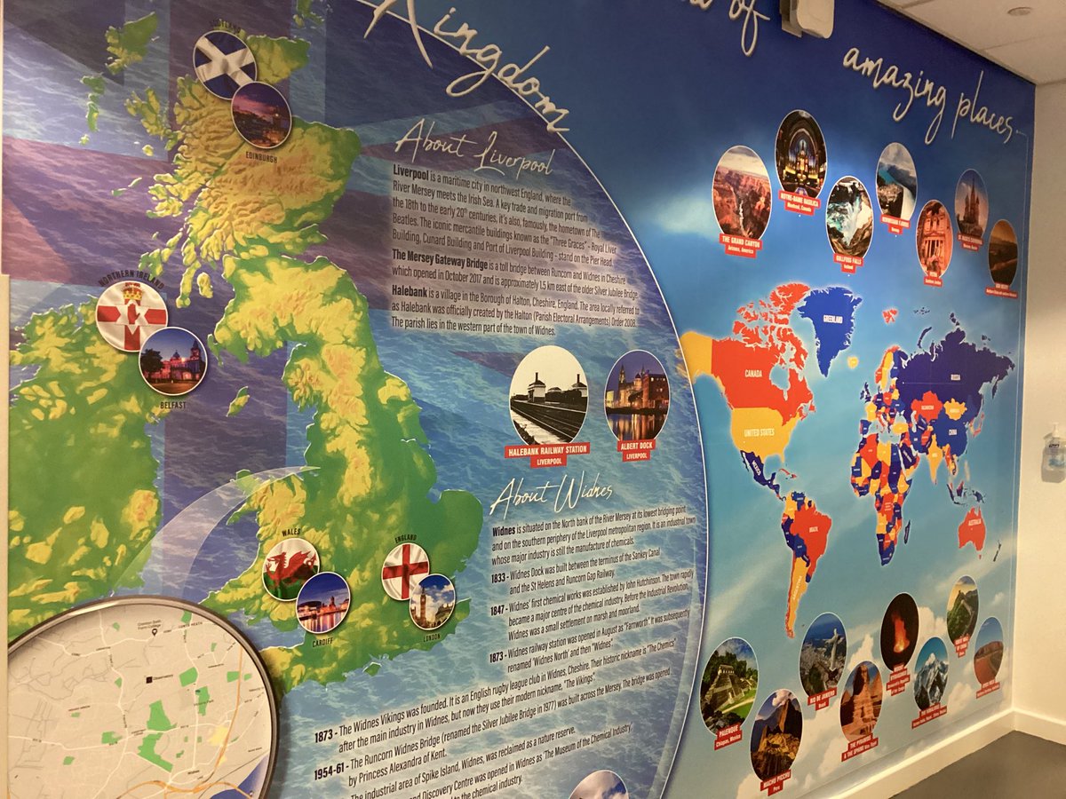 halebank_sch's tweet photo. Have a look at our wonderful new wall art that we have in school. This has provided our children not only with a beautiful bright environment but a fantastic learning tool too! #wallart #learning #historytimeline https://t.co/OgZIMcf9yC