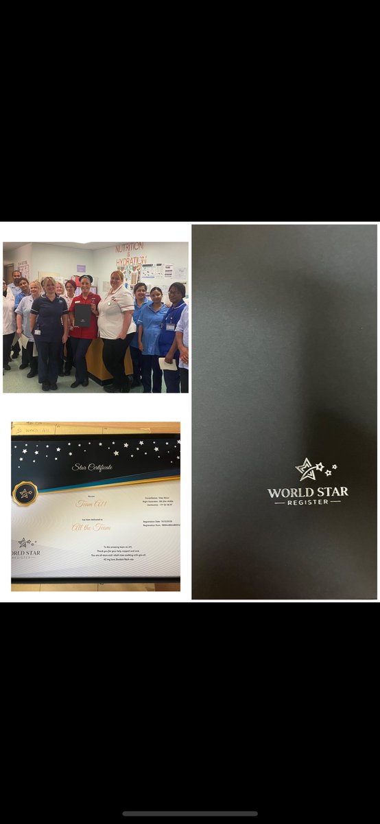 Student Nurse - @Rachel McNamara has presented the staff on Ward A11 today with our very own WORLD STAR to say thank you to us all for supporting her during her placement! 🥰 much appreciated - thank you Rachel 🥰