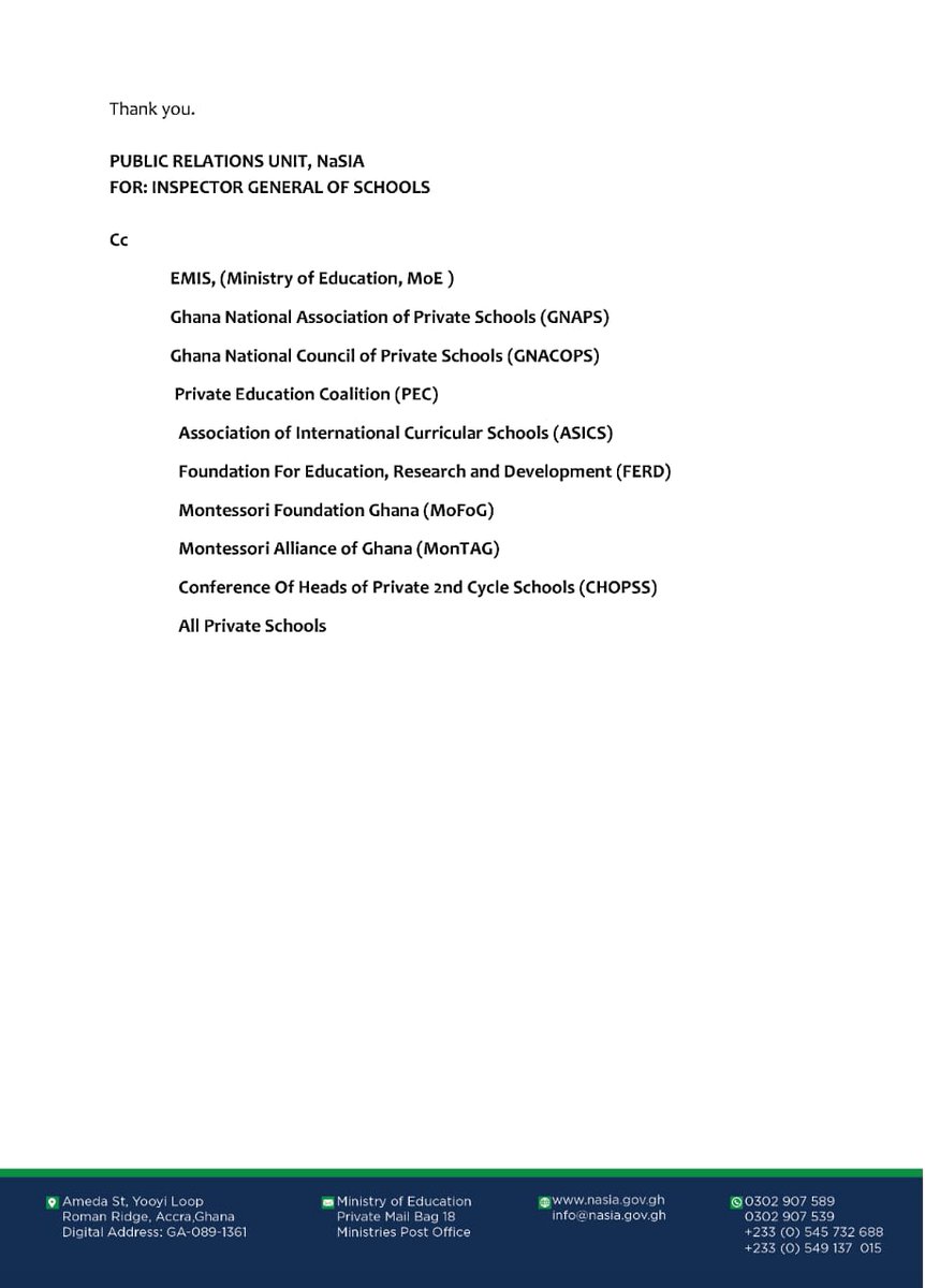 NaSIAgh's tweet photo. Kindly access via the links below
Enrolment Sheet
Basic - https://t.co/6Z6vDZ6IWP
SHS - https://t.co/M1v071ecev
TVET - https://t.co/1hquD2Tgym
#SchoolLicensing
#NationalSchoolsInspectorateAuthority
#EnforcingStandardsEnsuringQuality
#improvinglearningoutcomes https://t.co/1cGTUWTWiS