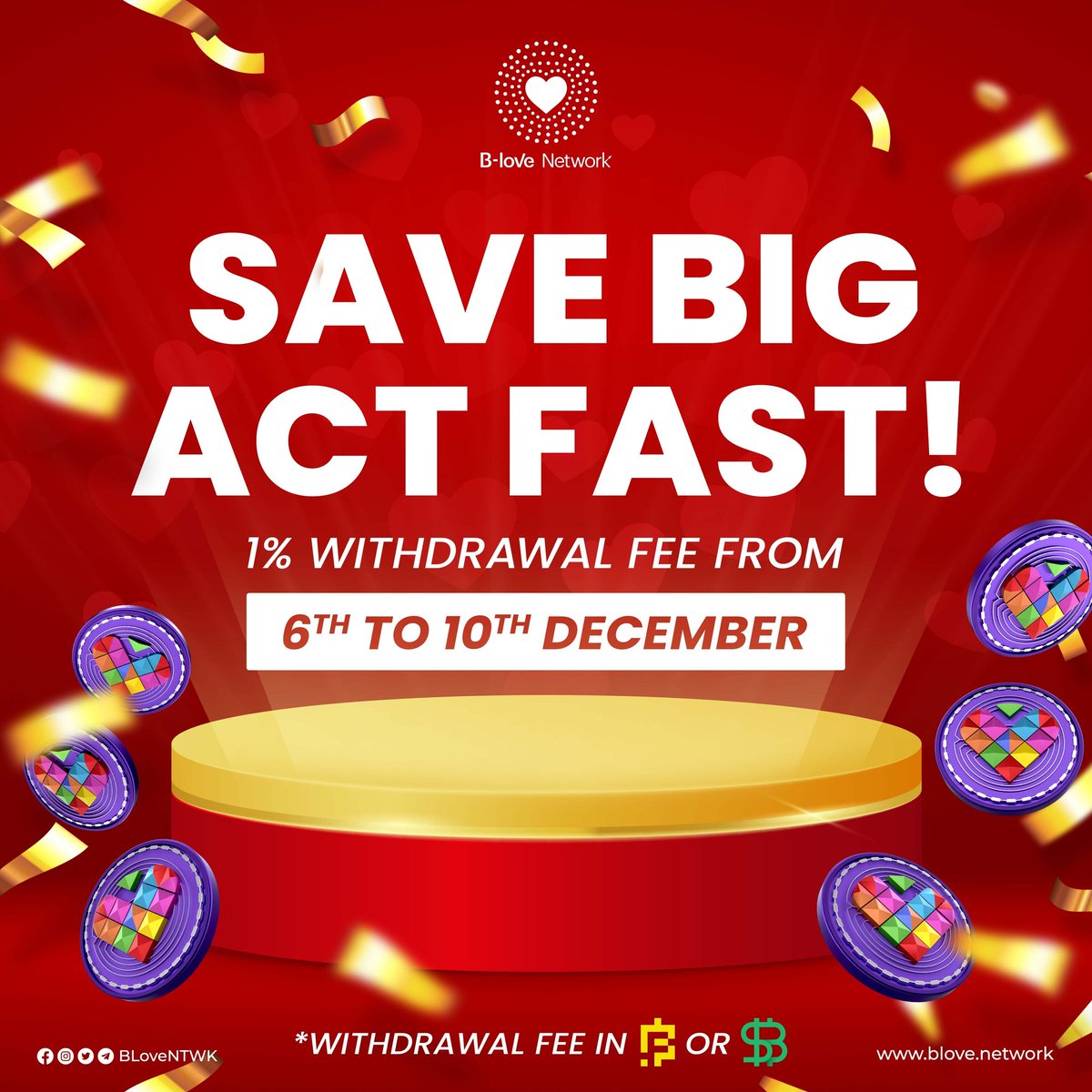 BasitAl22309516's tweet photo. Big news for the BFIC community! ❤️

Limited time offer alert!
From December 6th to 10th,
seize the chance to save big on withdrawal fees!
enjoy a mere 1% fee instead of the standard 5%.
Choose between BFIC or USDB for payment! 🔥 https://t.co/4aszSXYngp