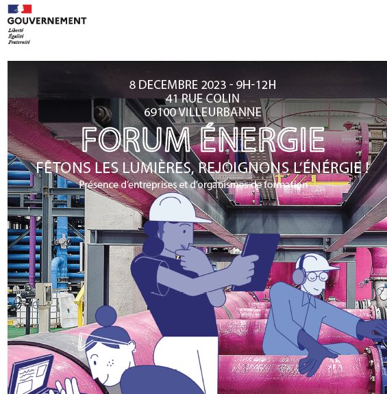 J-1 pour le #FORUM #EMPLOI #ENERGIE au @poleemploi_ara de Villeurbanne
☀️ Fêtons les lumières, rejoignons l'Energie ! Rencontres avec des entreprises du secteur et centres de formation <a href="/ENGIEsolutions/">ENGIE Solutions</a> @RTE_aura <a href="/dalkia/">Dalkia</a> <a href="/GRDF/">GRDF</a> <a href="/Afpa_Formation/">Afpa</a> Institut des ressources industrielles