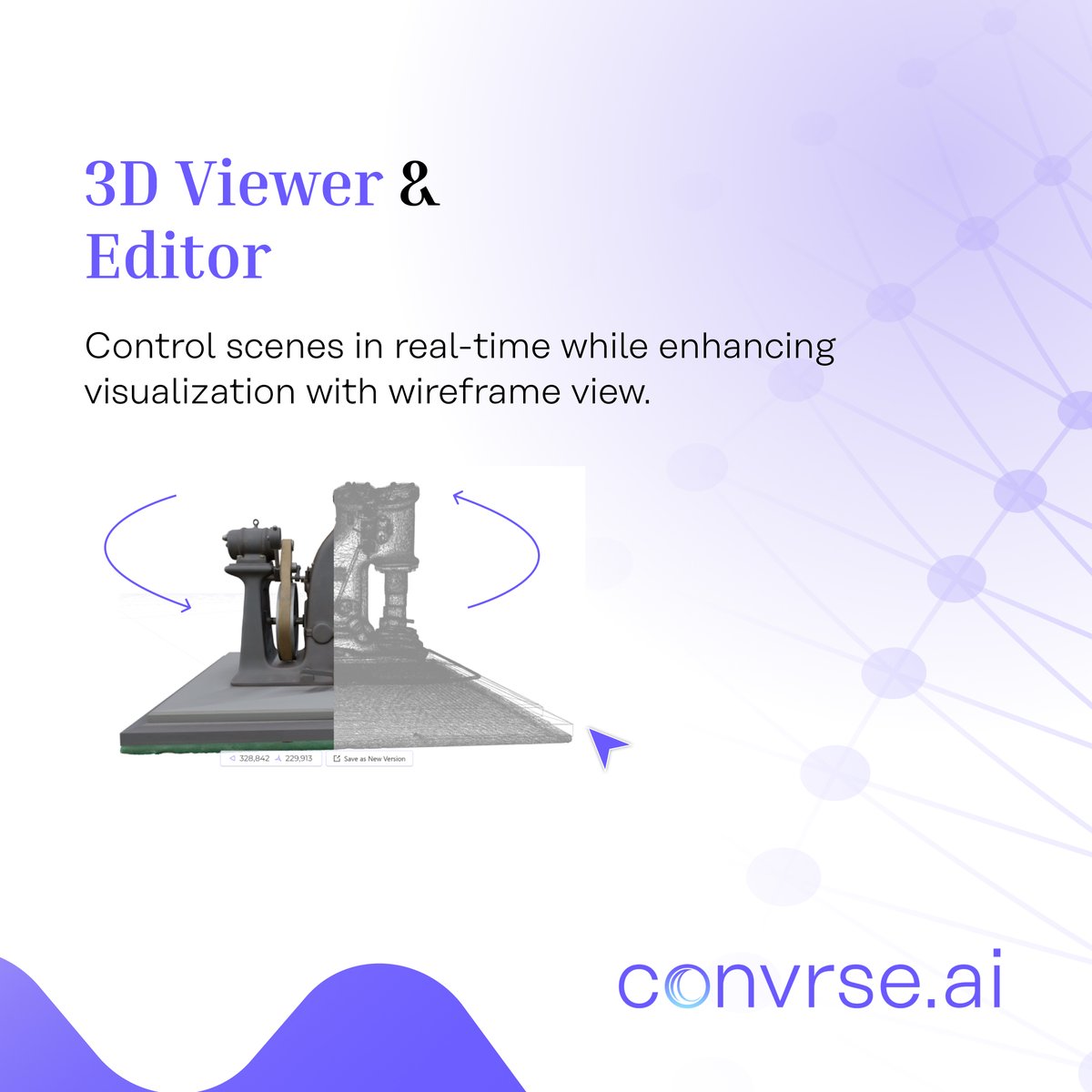 Convrseai's tweet photo. What sets our tool apart from others in the market are its versatile capabilities. It’s not merely a typical optimizer plugin in your 3D software; rather, it’s a comprehensive cloud-based platform filled with smart features. 

#convrseai #optimizewithoutcompromize #3d #3dmodeling https://t.co/h2CMn2mpZQ