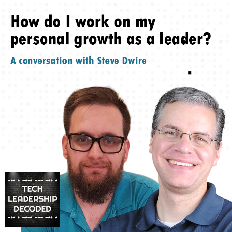 techleaddecoded's tweet photo. After a delay, my latest podcast episode is up. Today I am in conversation with @SteveDwire and we discussed, How do I work on my personal growth as a leader? https://t.co/TNrnIUTpEL

#techleadership #techpodcast #leadershippodcast #podcasts https://t.co/7OZwhEpwIn
