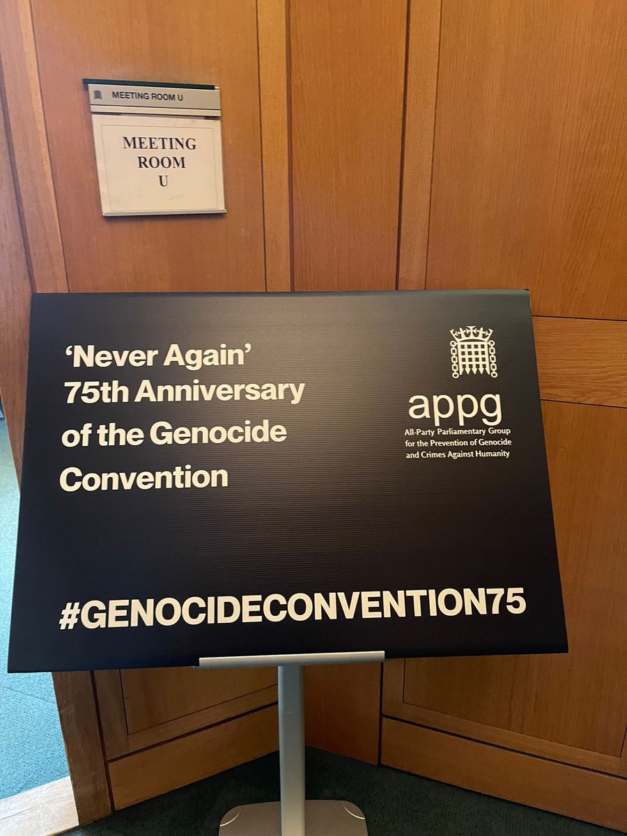 WESTMINSTER HALL DEBATE 1.30pm TODAY

75th anniversary of the UNDHR & UN Convention on Genocide

We were in parliament yesterday talking to Members about why, 75 years on, the UK must finally commit to policy & national strategy for #AtrocityPrevention 

#GenocideConvention75
