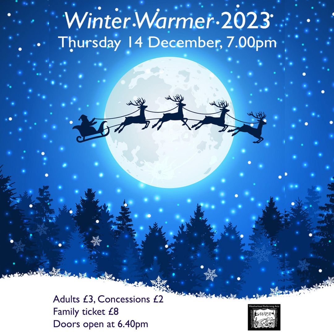 Weatherhead's Winter Warmer, our festive concert, is a beautiful evening of music, dance and readings. Tickets are still available (although selling fast), and students can order them from Mrs Carney in G110 during registration or break time.