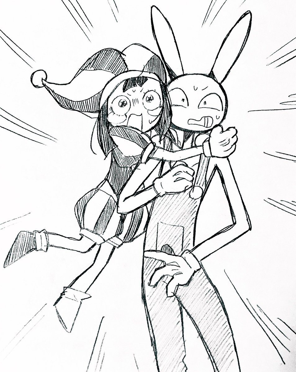 JaxxPomni 何かにびっくりしてるジャクポム