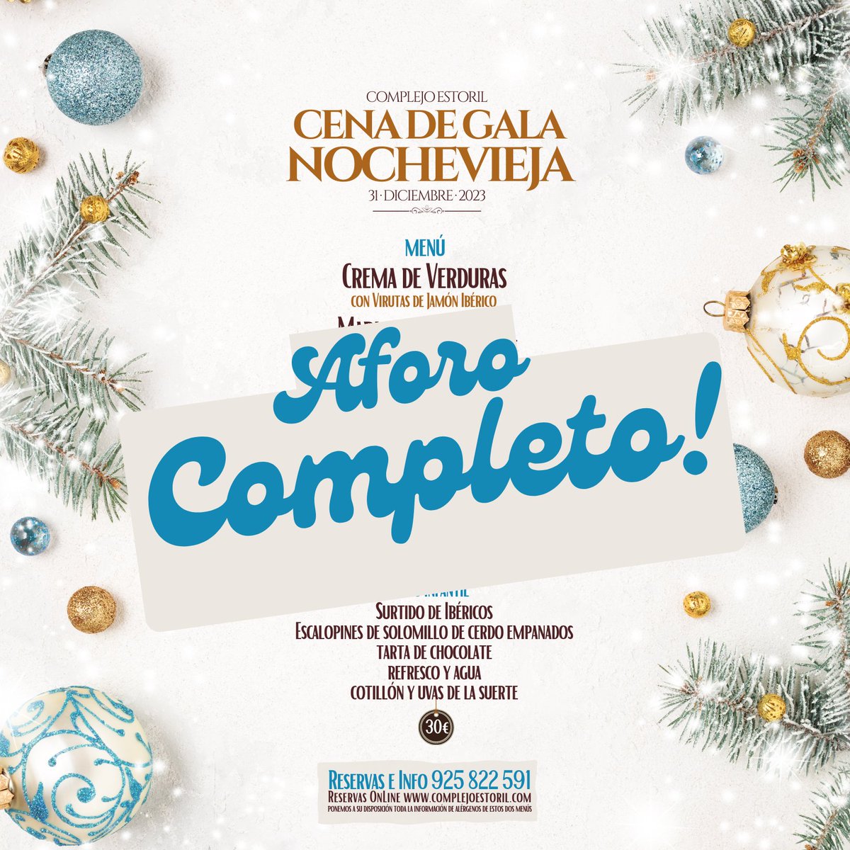 Bowling__Center's tweet photo. Un año más tenemos la inmensa fortuna de completar el aforo de nuestra "ℂ𝕖𝕟𝕒 𝕕𝕖 𝔾𝕒𝕝𝕒 𝕕𝕖 ℕ𝕠𝕔𝕙𝕖𝕧𝕚𝕖𝕛𝕒" en Complejo Estoril, cuando todavía falta casi un mes para la celebración del evento.
Muchas gracias de corazón a todos ❤️. https://t.co/vFdxtSX0X1