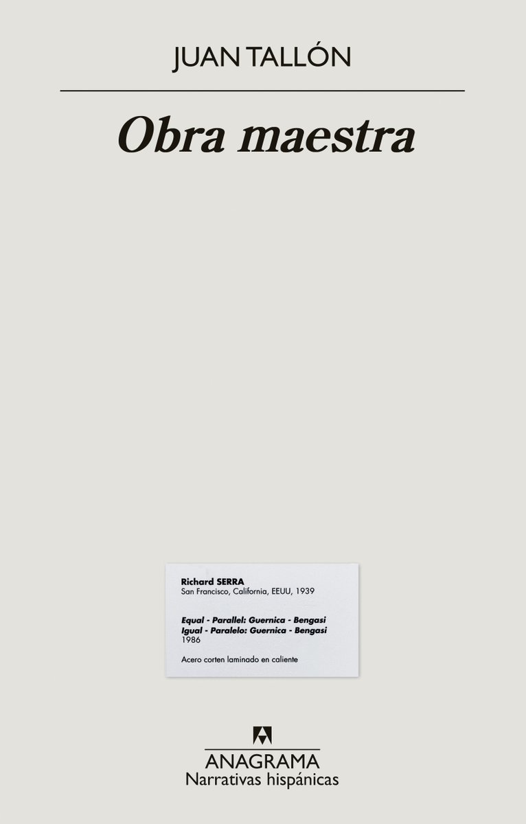 AnagramaEditor's tweet photo. "What Tallón delivers is a kind of fictional oral history for an art world whodunit that remains officially unsolved."
Qué increíble ver #ObraMaestra entre los 38 mejores libros según los redactores de @lithub, donde además aparece #NuestraParteDeNoche: https://t.co/E3lKvXM3Lc https://t.co/As0fV0Grxk