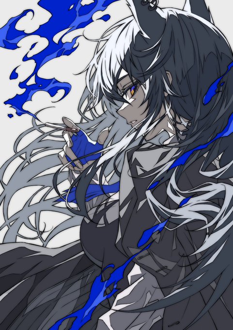 「black hair wolf girl」 illustration images(Latest)