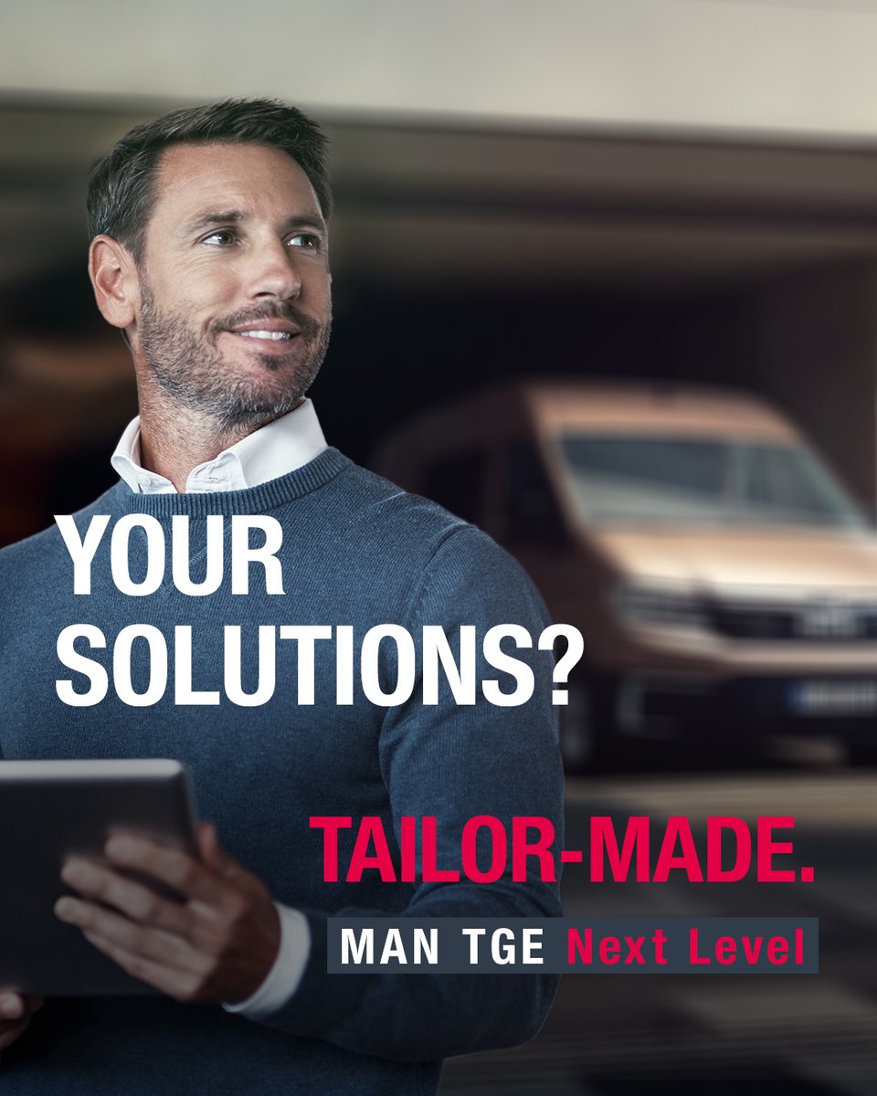 Our new MAN TGE Next Level comes with a lot of selectable DigitalServices, such as the MAN Now and the MAN Driver App. This is how we ensure the right solutions for your needs!