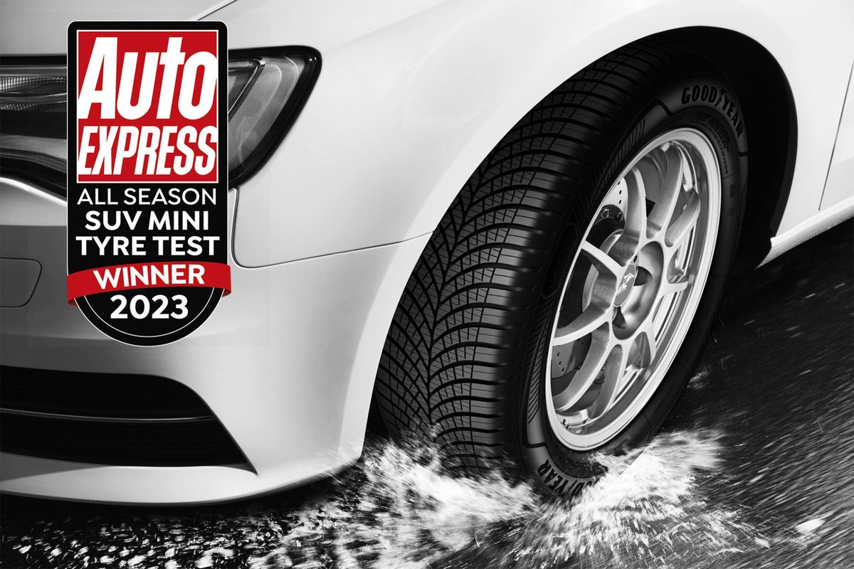 Goodyear Vector 4Seasons Gen-3 wins latest Auto Express all season tyre test.

Auto Express has called the Vector 4Seasons Gen-3 tyre "the best choice for the UK" in winter. Read more 👉 buff.ly/3uO0EbZ