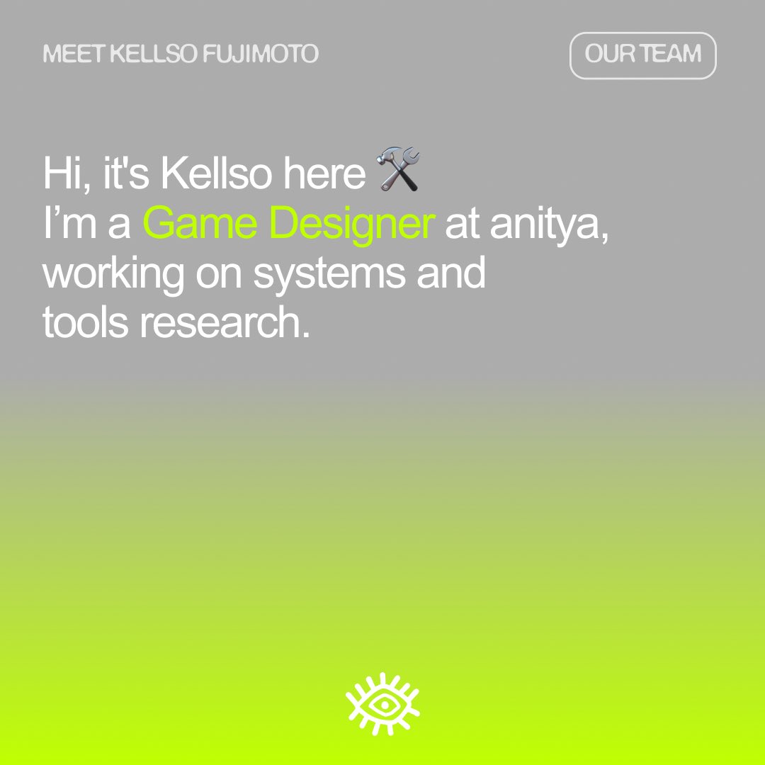 anitya_space's tweet photo. Meet Kellso Fujimoto, our visionary Game Designer specialising in systems and tools research at anitya! Join us on this journey into the future of creativity and collaboration! #anityaTeam #InnovationLeadership #anityaspace #web3 #immersive #GameDesignFutures https://t.co/thMmitebGG