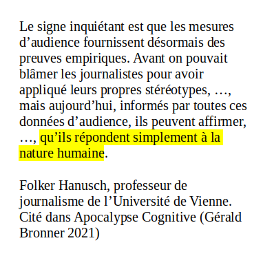 Et qui lit quoi ? Une question intéressante aussi.
Qui vous lit ?