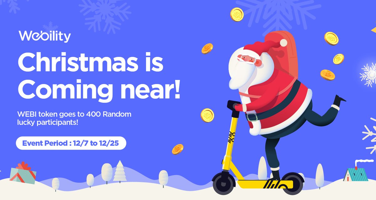 Ho Ho Ho!🎅The WEBI Christmas Airdrop Campaign is underway!🎁
⚙️How to Join?
♦️ Follow us on &amp; Like at least 3 of our tweets and leave a comment on them! 
♦️ Submit your ERC-20 address via this form: 
👉walla.my/christmaswithw…👈
#AirdropAlert  #Airdrop #GiveawayAlert #Giveaways