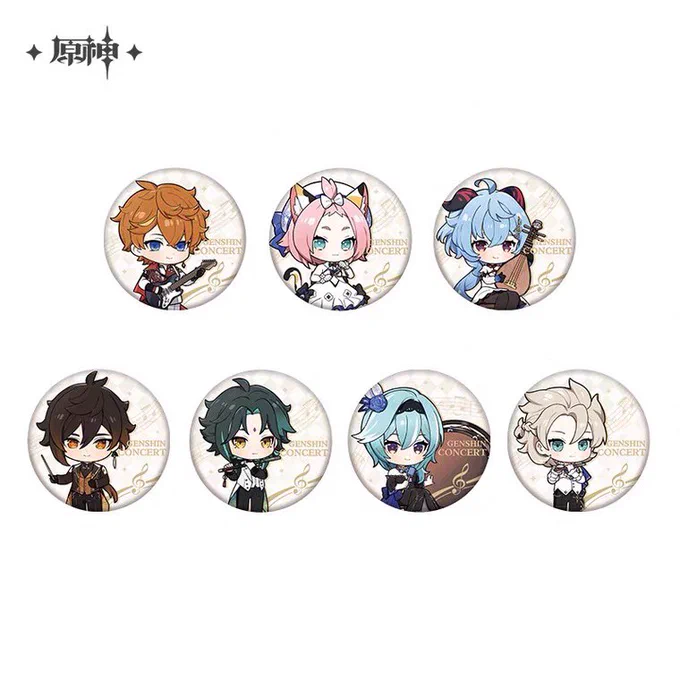 原神タオバオ原神旗艦店より《コンサート2023 Q版キャラクターグッズ》アクリルスタンド:缶バッジ: 