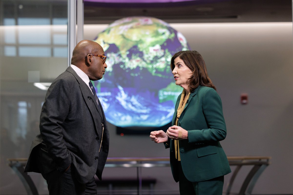 NickPBassill's tweet photo. Check out the Today Show around 930AM (NY time) to hear some exciting news about a new initiative we're launching at UAlbany. I think you'll recognize some of participants: @alroker  &amp; @GovKathyHochul #TODAYClimate https://t.co/qL2G2E2o6S