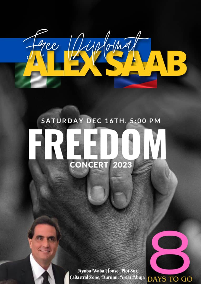 On Saturday,the 16th of December, the young and the working people in Nigeria will gather together to use music as a  weapons to again raise the question of why diplomatic Alex Saab continue to face unjust trial in the US <a href="/FreeAlexSaabOrg/">Movimiento #FreeAlexSaab</a> <a href="/A3Adewunmi/">A3</a> <a href="/LailaTajeldine/">Laila Tajeldine</a> #FreeAlexSaab