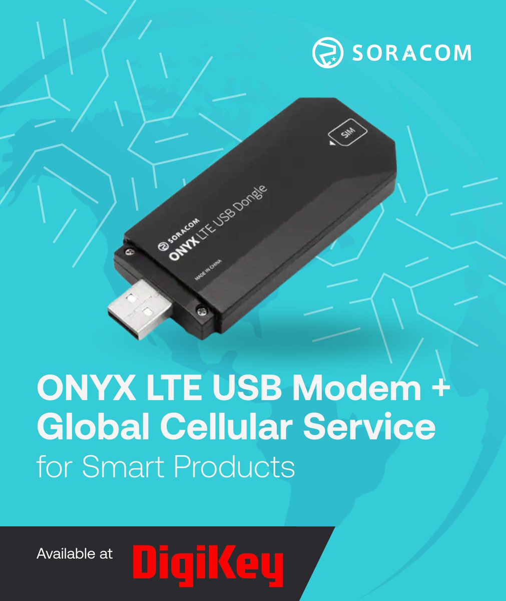 🚀 Take your #IoT and #M2M applications to the next level with the Soracom Onyx. 🌐 This high-performance device provides reliable global connectivity with seamless integration into various system architectures! Get it on @digikey 👉 bit.ly/48rYePE