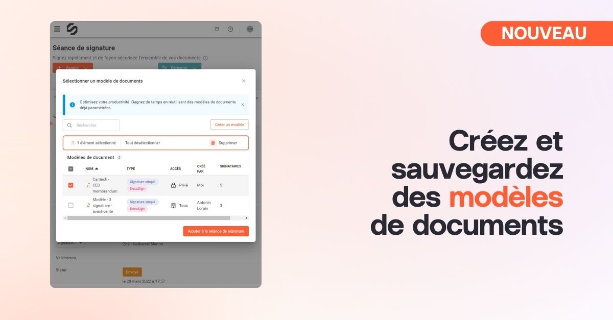 Nouveau 🆕 <a href="/closd_legaltech/">Closd</a> permet maintenant de créer et sauvegarder des modèles de documents types afin d’augmenter la productivité de vos Chefs de projet 🚀 Vous pourrez ainsi réutiliser un même document déjà paramétré sur plusieurs projets.

➡ hubs.ly/Q02ckLyH0