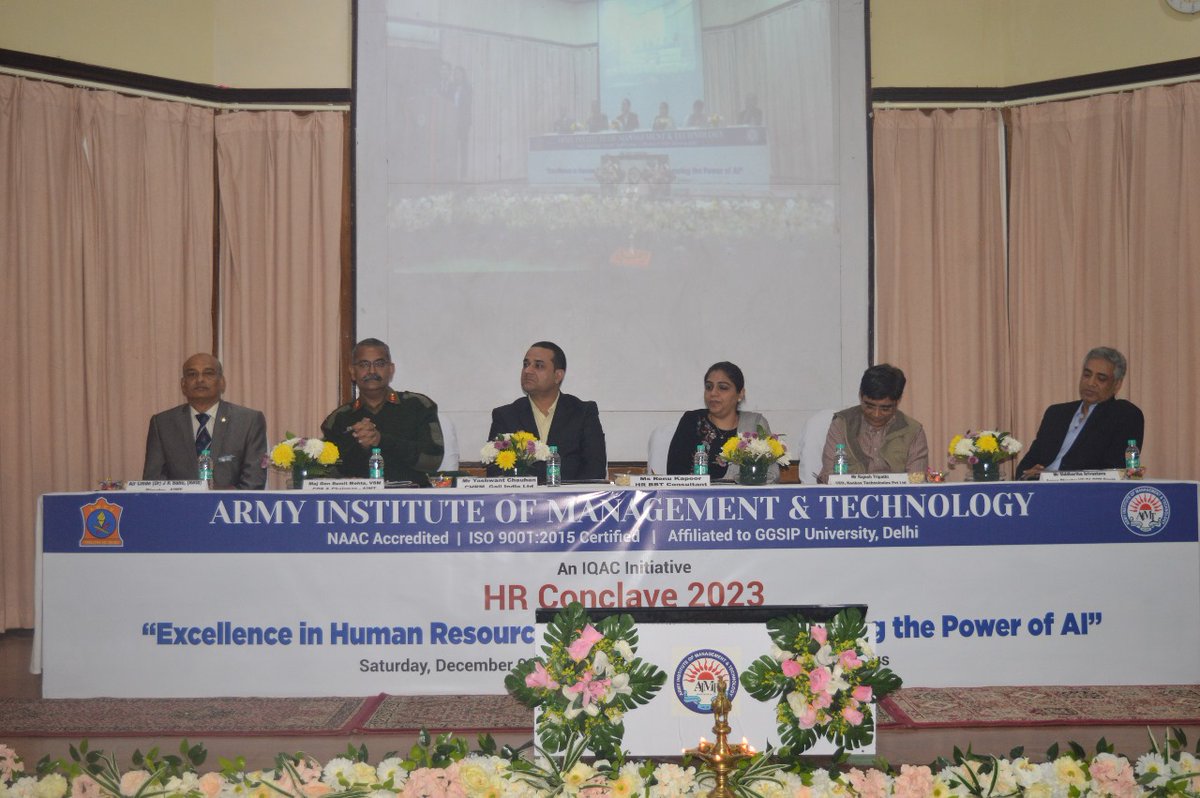 westerncomd_IA's tweet photo. Chief of Staff HQ Delhi Area & a stellar panel of HR experts delved into the transformative power of AI in HR at the "HR Conclave on Harnessing Power of AI" at Army Institute of Management & Technology. #AIinHR #HRConclave #AIMT #LeadershipImpact
@adgpi https://t.co/A03HOlX2kz
