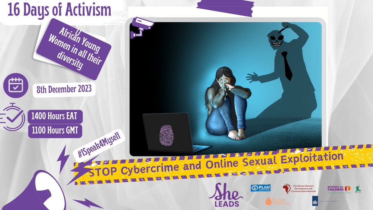 SheLeadsWeGain's tweet image. The She Leads Pan-African Programme GYWs Advisory Board 16 Days of Activism Commemoration webinar.
#raiseawareness
#datagathering
#empowergirlsandyoungwomen  
#combatgenderbasedviolenceindigitalspaces.
Date : Friday, December 8, 2023 
Time : 11am GMT / 2pm EAT