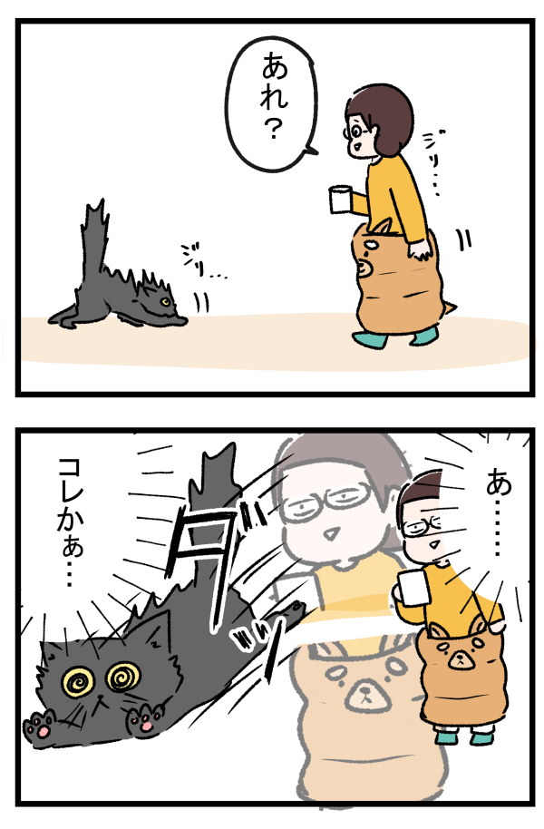うちの猫をビビらせてしまった。2 