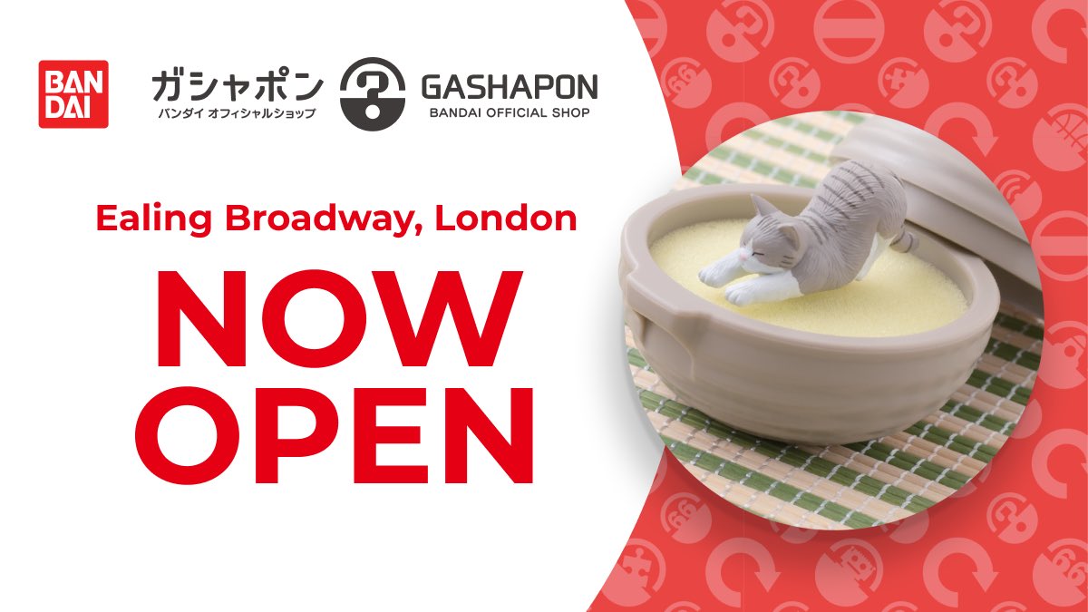 Gashapon Bandai Official Shop Ealing is open! 🎉

The new shop located in Ealing Broadway includes some other great Bandai Namco brands like Ichibankuji and Sun-Star Stationery! 🎫🖊️

Opening hours Mon - Sat: 9:30am-7pm, Sun 11am-5pm

#gashapon #ealingbroadway