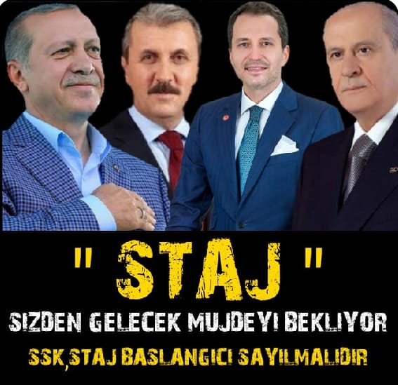 Sayın cumhur başkanım ve genel başkanlarım bizi mağdur bırakmayın İstanbul Mitingi öncesi #ÇırakStajyerYasayıBekliyor