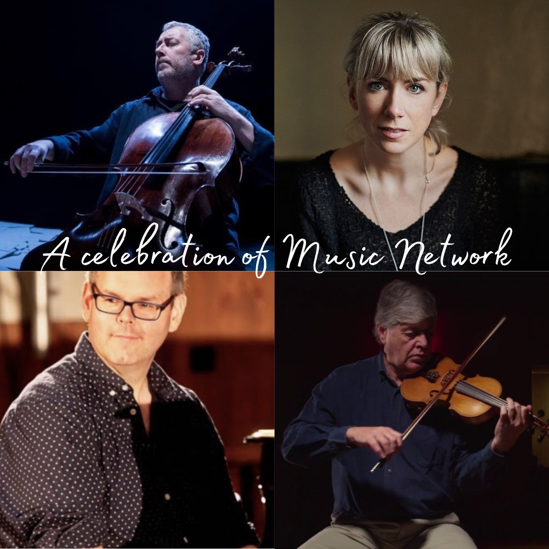 @nmcello (cello/uilleann pipes), @MuireannNic (vocal/flute), Paddy Glackin (fiddle) & @ryanmolloymusic (piano) join together for a special concert to celebrate the work of @MusNetIrl 11 April 2024 Whyte Hall at @RIAMDublin Tickets here tinyurl.com/49hw5jsr