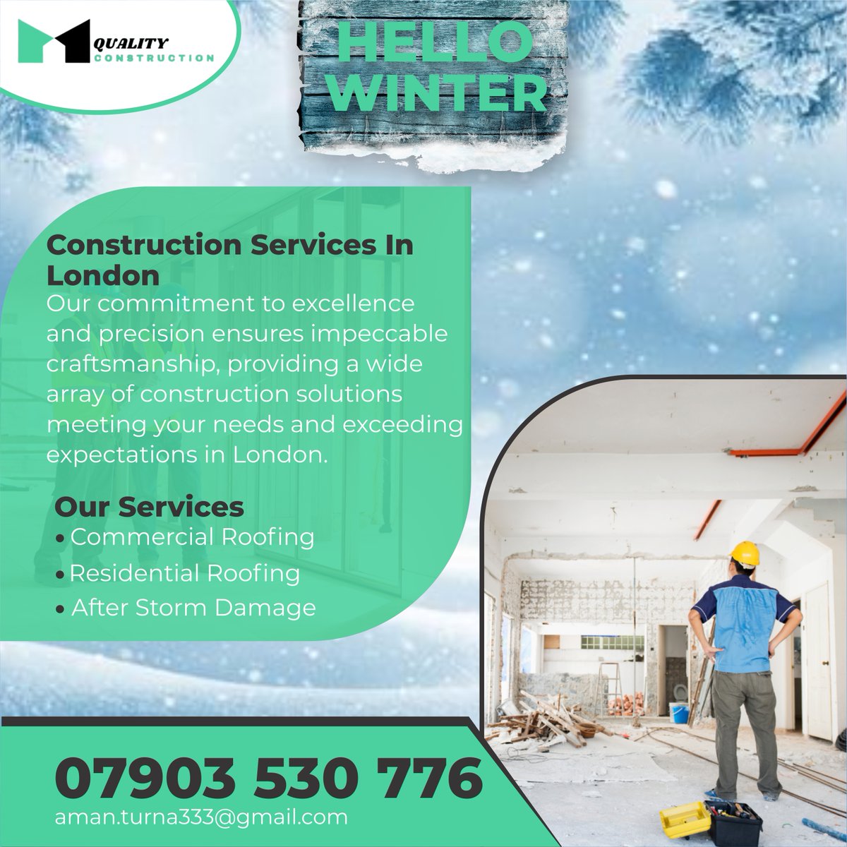 Hello Winter !
Quality Construction: Your go-to for top-notch construction services in London. Transforming visions into reality on Allenby Road, Southall, Middlesex.
qualityconstructionlondon.co.uk/construction-s…
#LondonConstruction
#QualityBuild
#LondonBuilders
#ConstructionLondon
#AllenbyRoadBuild