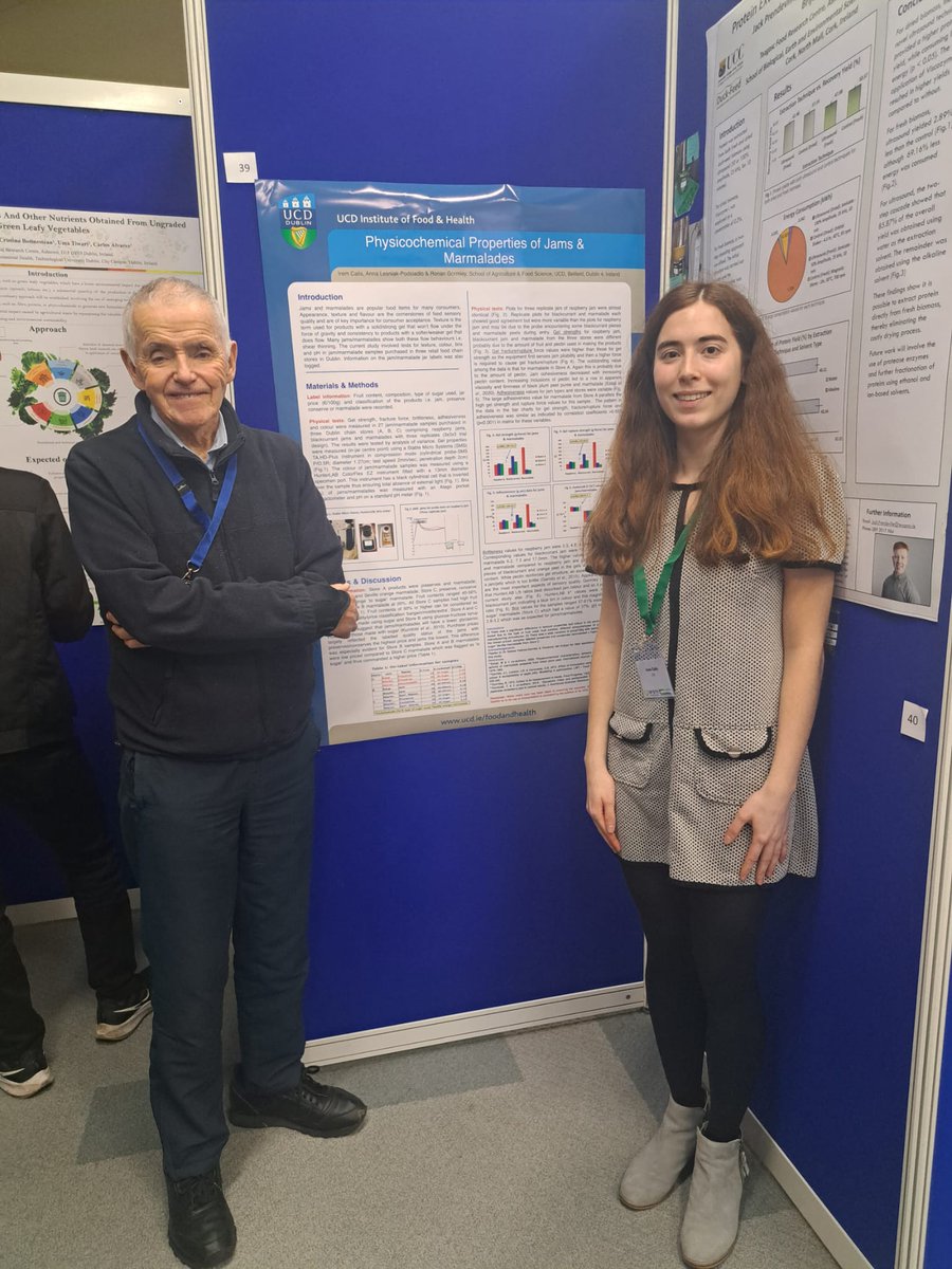 UCDFoodScience's tweet photo. Our 4th year student #Food #Science @ucdagfood Iren Callis & Ronan Gormley presenting the results of the group work developped as part of "FDSC40120 Project" at the 51st Annual Food Science & Technology Conference organised by #IFSTI.
Well done & great achievement!!! https://t.co/JTtSCdWgJ3