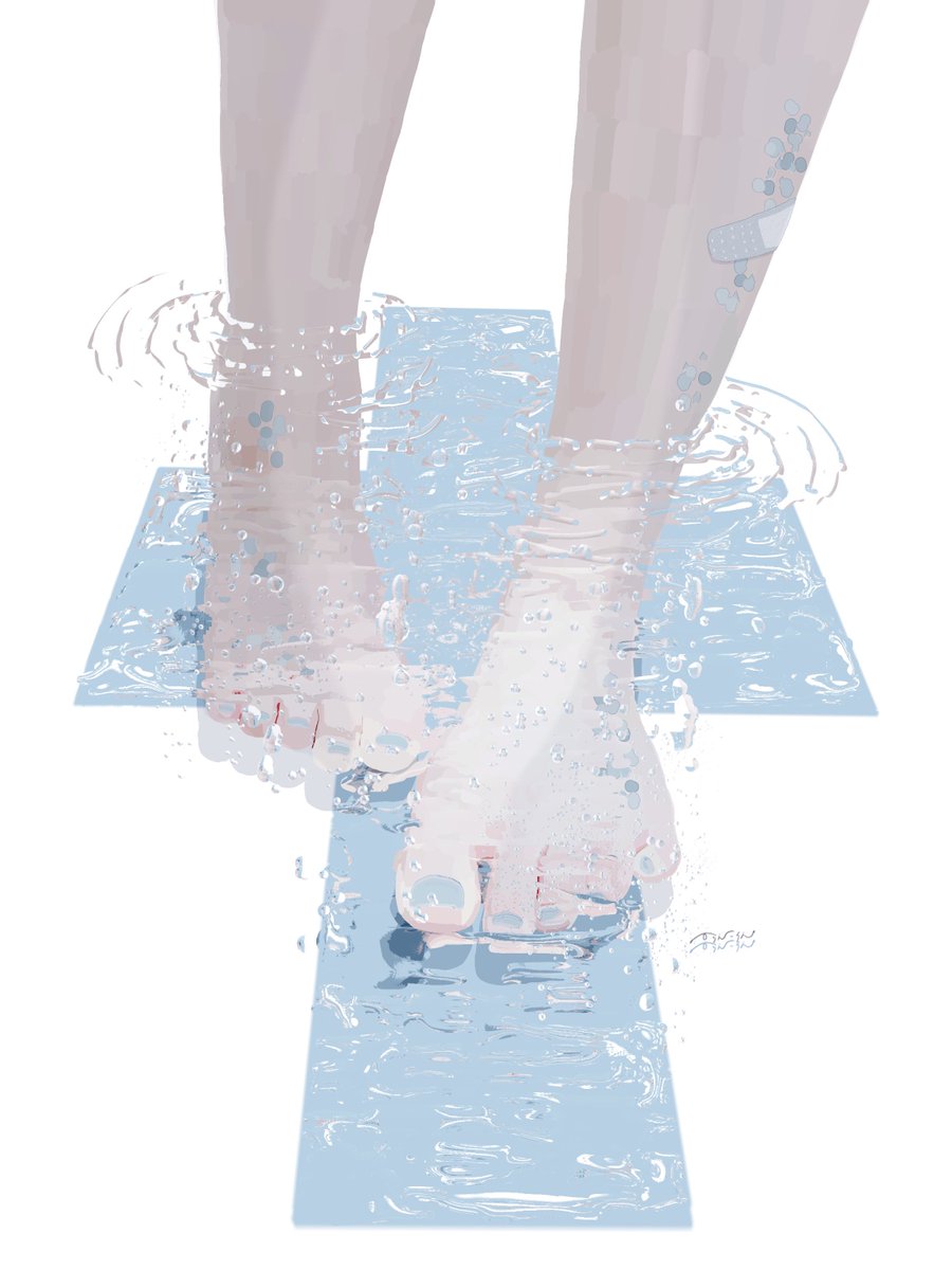 white background water simple background 1girl solo no humans general  illustration images